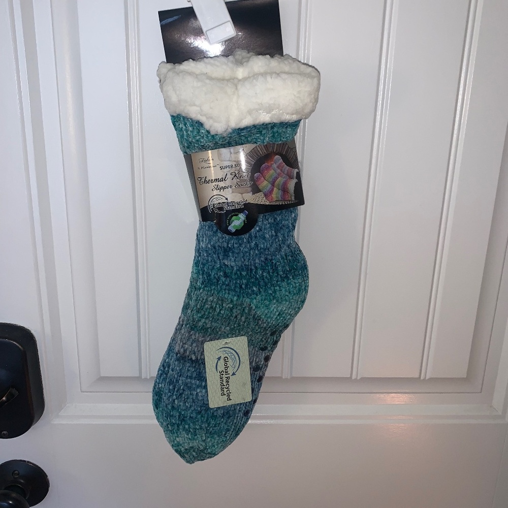 Fuzzy insulated socks